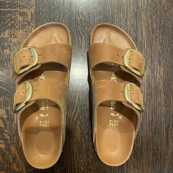 Birkenstock Arizona Big Buckle Sandal in Cognac, Size 37 - Picture 5 of 9